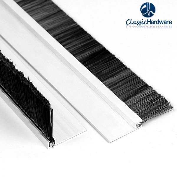 Aluminum bracket strip brush