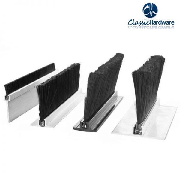 Aluminum bracket strip brush
