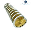 Brass wire inside spiral brush