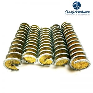 Brass wire inside spiral brush