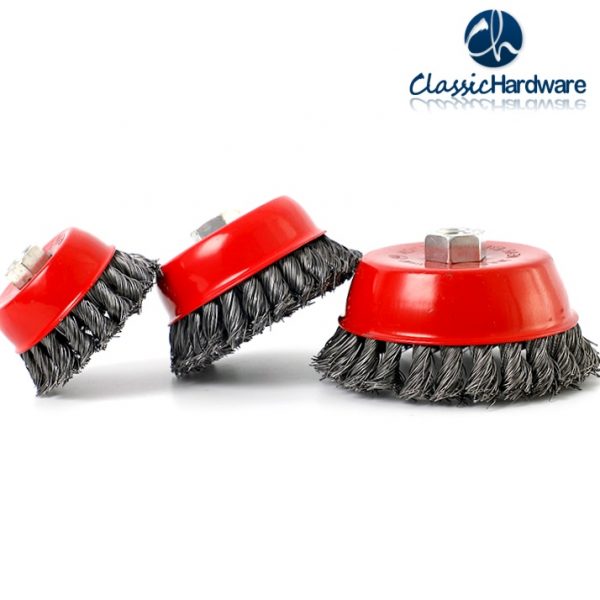 Wire Wheel Brush Cup Brush Set - Twist Knotted Wire Wheel Brush