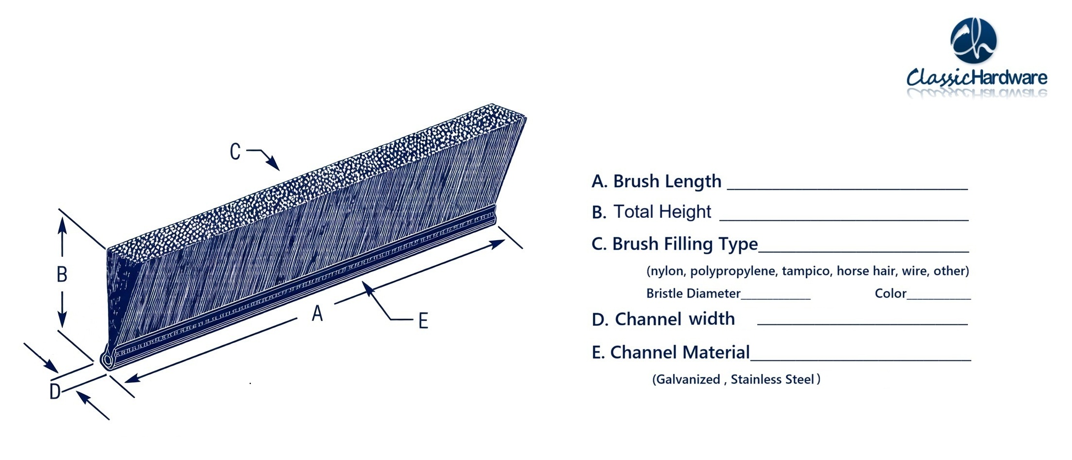 Strip brush