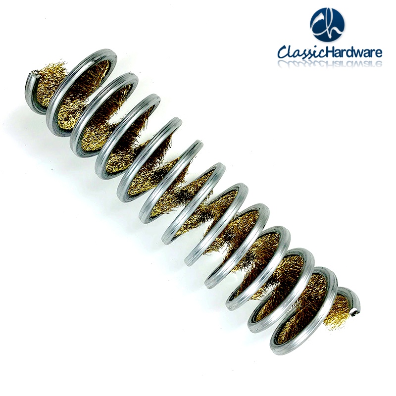 Brass wire inside spiral brush